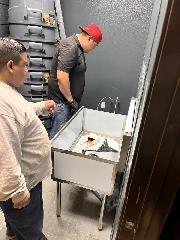 Commercial plumbing and sink installation in Madison